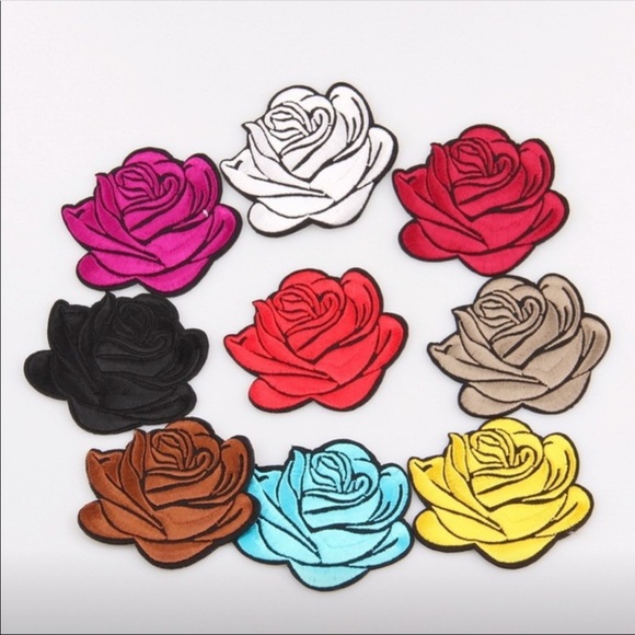 Beige Rose iron-on patches (2pcs) - Picture 2 of 4
